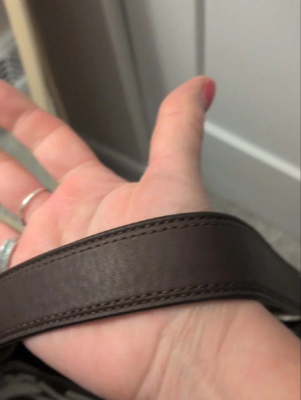 Coach Hampton Khaki and Chocolate Signature Stripe Shoulder Bag